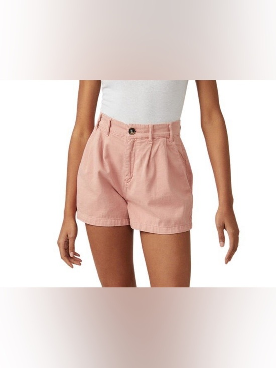 Free People Pants - Free People Billie Front Pleat Chino Shorts In Rosie pink Size 6